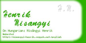 henrik misangyi business card
