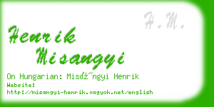 henrik misangyi business card